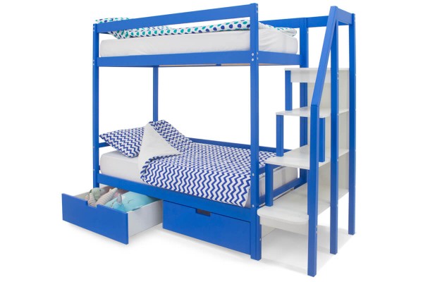Двухъярусная кровать Бельмарко Синий 