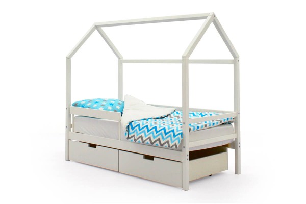 Детская кровать-домик Бельмарко Белая