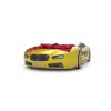 Объемная кровать машина Roadster Ауди Желтая
