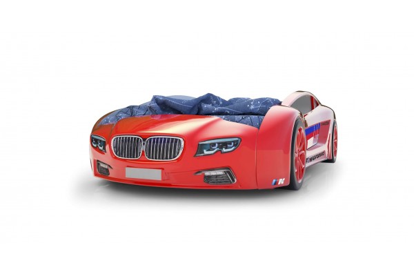 Объемная кровать машина Roadster БМВ Красная