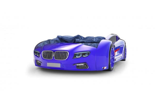 Объемная кровать машина Roadster БМВ Синяя