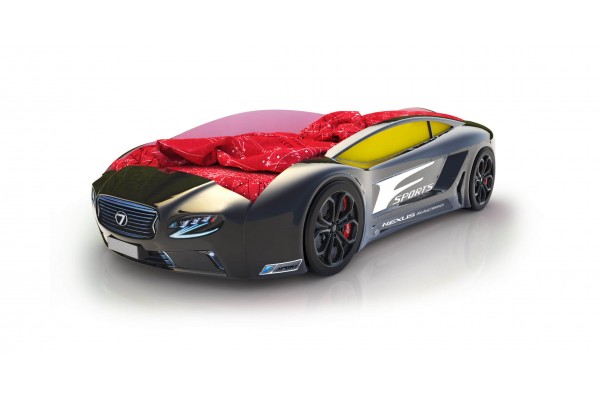Объемная кровать машина Roadster Лексус Черный