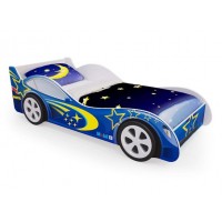 Детская кровать - машина Синяя с ящиками