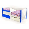 Детская кровать-тахта мягкая Бельмарко «Skogen синий-белый»